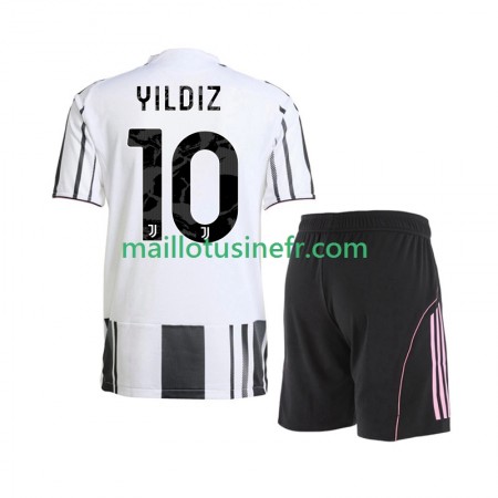 Maillot de Foot Juventus Kenan Yildiz 10 Domicile 2025-26 - Enfant